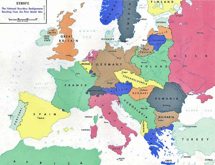 Europe after ww2 map activity