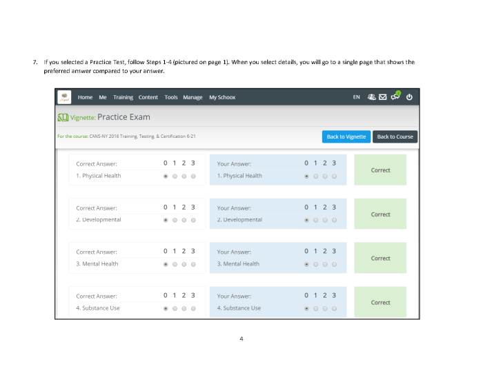 Ansa vignette certification exam answers