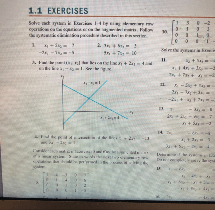 Solve the systems in exercises 11 14