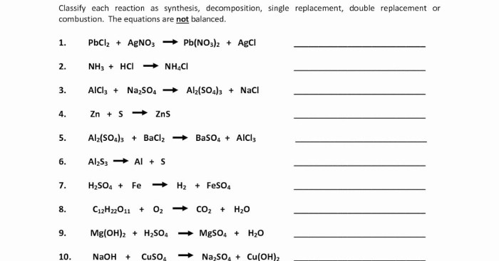 Double replacement reaction worksheet answers