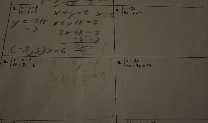 Equations solving systems substitution equation algebra substitute